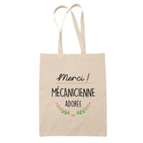 Sac Tote Bag Merci Mécanicienne Adorée - Planetee