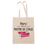 Sac Tote Bag Merci Maitre de stage Géniale - Planetee