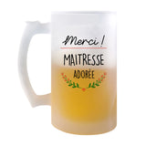 Chope de bière Merci Maitresse Adorée - Planetee