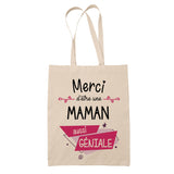 Sac Tote Bag Merci Maman Géniale - Planetee