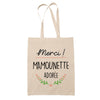 Sac Tote Bag Merci Mamounette Adorée - Planetee
