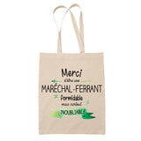 Sac Tote Bag Merci Maréchal-ferrant Inoubliable Femme - Planetee