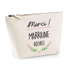 Trousse Merci Marraine adorée | pochette maquillage toilette - Planetee