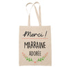 Sac Tote Bag Merci Marraine Adorée - Planetee