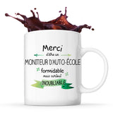 Mug Merci Moniteur d'auto-école Inoubliable Homme - Planetee