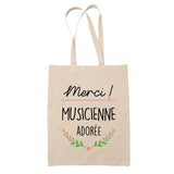 Sac Tote Bag Merci Musicienne Adorée - Planetee