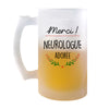 Chope de bière Merci Neurologue Adorée - Planetee