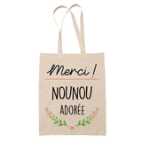Sac Tote Bag Merci Nounou Adorée - Planetee
