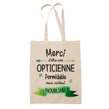 Sac Tote Bag Merci Opticienne Inoubliable Femme - Planetee