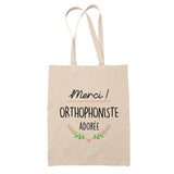 Sac Tote Bag Merci Orthophoniste Adorée - Planetee