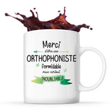Mug Merci Orthophoniste Inoubliable Femme - Planetee
