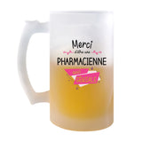 Chope de bière Merci Pharmacienne Géniale - Planetee