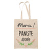 Sac Tote Bag Merci Pianiste Adorée - Planetee