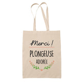 Sac Tote Bag Merci Plongeuse Adorée - Planetee