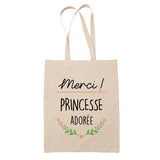 Sac Tote Bag Merci Princesse Adorée - Planetee