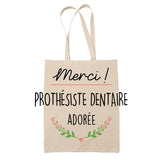 Sac Tote Bag Merci Prothésiste dentaire Adorée - Planetee