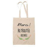 Sac Tote Bag Merci Retraitée Adorée - Planetee