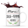 Mug Merci Sage-Femme Adorée - Planetee