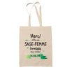 Sac Tote Bag Merci Sage-Femme Inoubliable Femme - Planetee