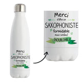 Bouteille isotherme Saxophoniste inoubliable homme - Planetee