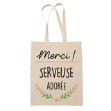 Sac Tote Bag Merci Serveuse Adorée - Planetee