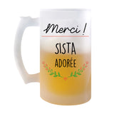 Chope de bière Merci Sista Adorée - Planetee