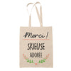 Sac Tote Bag Merci Skieuse Adorée - Planetee