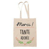Sac Tote Bag Merci Tantine Adorée - Planetee