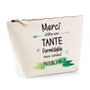 Trousse Merci Tante inoubliable | pochette maquillage toilette - Planetee
