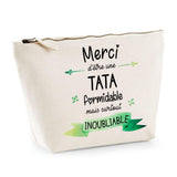 Trousse Merci Tata inoubliable | pochette maquillage toilette - Planetee