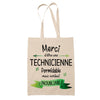 Sac Tote Bag Merci Technicienne Inoubliable Femme - Planetee