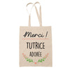 Sac Tote Bag Merci Tutrice Adorée - Planetee