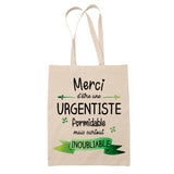 Sac Tote Bag Merci Urgentiste Inoubliable Femme - Planetee