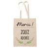 Sac Tote Bag Merci Zouz Adorée - Planetee