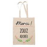 Sac Tote Bag Merci Zouz Adorée - Planetee