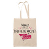 Sac Tote Bag Merci Cheffe de projet Géniale - Planetee