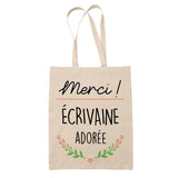 Sac Tote Bag Merci Écrivaine Adorée - Planetee