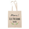 Sac Tote Bag Merci Électricienne Adorée - Planetee