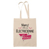 Sac Tote Bag Merci Électricienne Géniale - Planetee