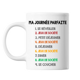 Mug blanc Jeux de Société Journée Parfaite - Planetee