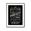 Affiche Juillet Femme Parfaite - Planetee
