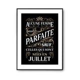 Affiche Juillet Femme Parfaite - Planetee