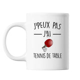 Mug tennis de table j'peux pas Blanc - Planetee
