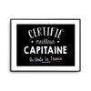 Affiche Capitaine Homme Meilleur de France Métier - Planetee