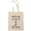 Sac Tote Bag J'peux pas Beach Volley beige - Planetee