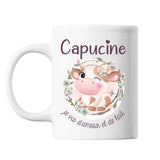 Cadeau Bébé Enfant Amour & Biberon Lait Vache Prénom Personnalisable Fille - Planetee