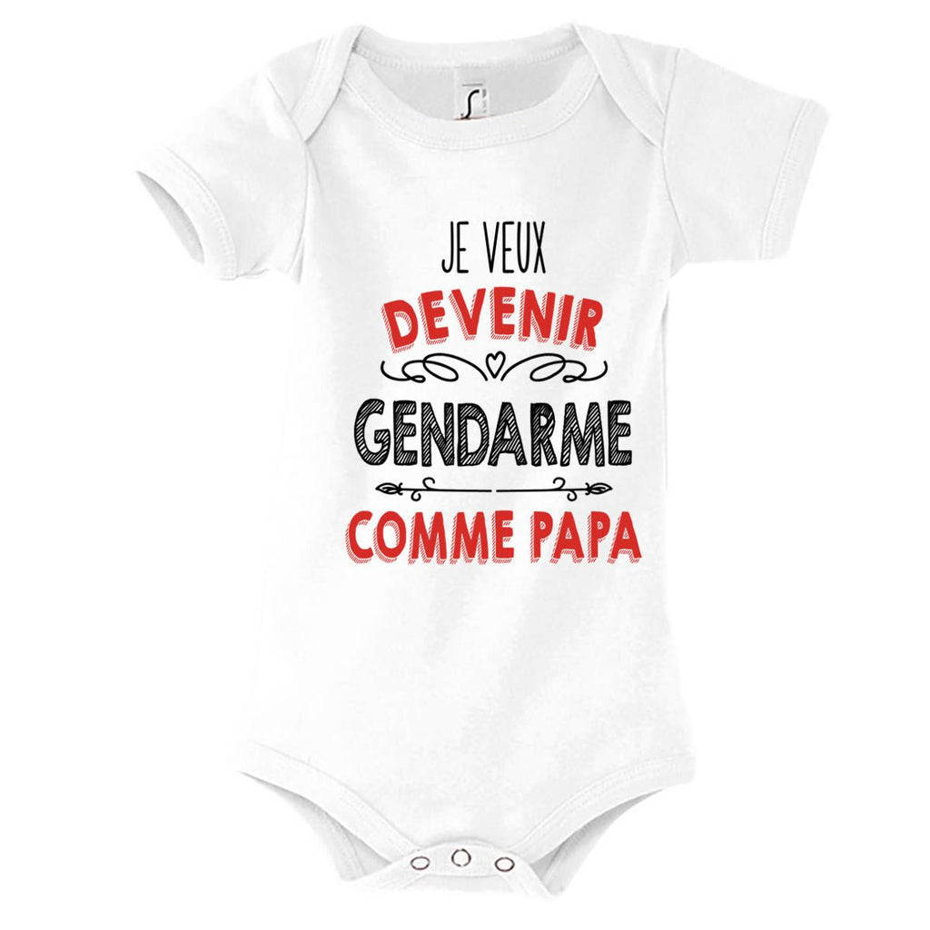 Body Bébé "Le Futur Meilleur Gendarme Du Monde" - Imprimé En France
