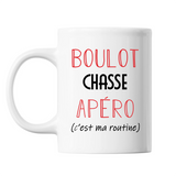 Mug Chasse C'est ma Routine Blanc - Planetee