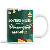 Tasse Noël Déménageur homme Vert - Planetee