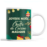 Tasse Noël Cheffe de Cuisine femme Vert - Planetee